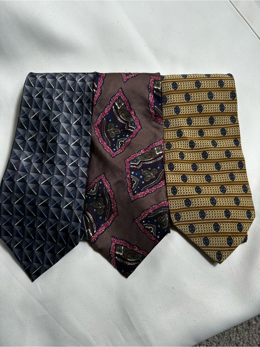 A53. Stafford Men's Tie Trio - 100%Silk